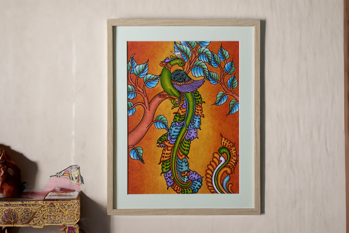 Peacock Kerela Mural Painting