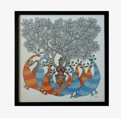 Gond Tree of Life Art Painting