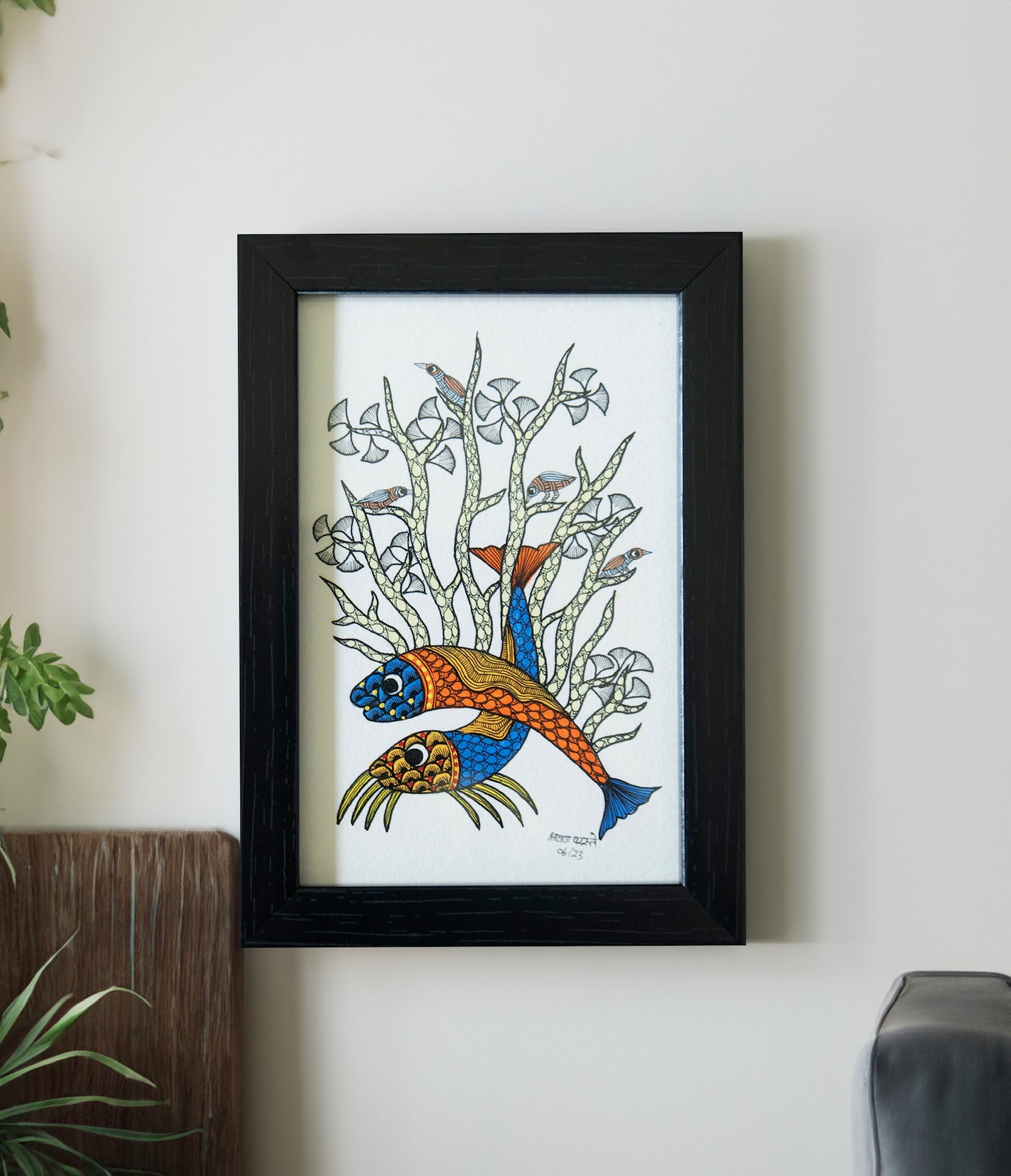 Gond Fish Painting Art