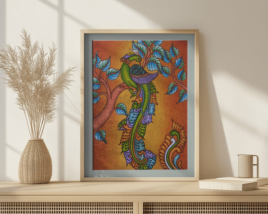 Peacock Kerela Mural Painting