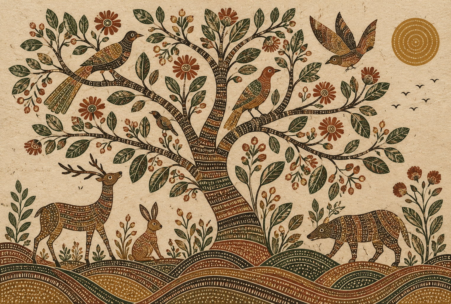 Gond Indian folk art